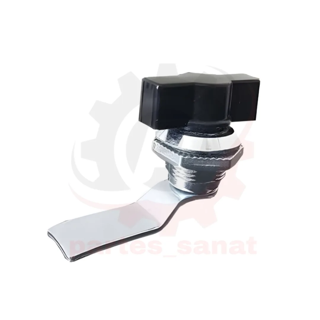 قفل زیمنسی پروانه ای دستگیره مشکی مهره المینیوم